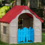 Детский Игровой Домик Keter FOLDABLE PLAY HOUSE Curver Ma., беж/красн крыша