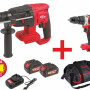 Аккум. перфоратор WORTEX CRH 1824-1 + Акция (дрель-шур. BD 2030 Dli + 2 АКБ 4Ач + ЗУ+ сумка)
