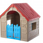 Детский Игровой Домик Keter FOLDABLE PLAY HOUSE Curver Ma., беж/красн крыша