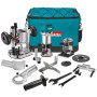 Фрезер кромочный MAKITA RT 0702 CX2 + аксессуары в сумке