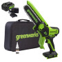 Мини-пила цепная аккумуляторная Greenworks GD24CSMNXK4 (АКБ 4Ач + ЗУ)