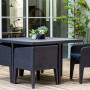 Набор уличной мебели (Стол, 4 кресла) Columbia dining set, коричневый