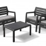 Набор мебели Ketter Delano Set (два кресла, скамья 3х местная, столик), графит