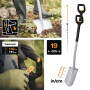 Лопата штыковая телескопическая закругленная Xact FISKARS (1066732)