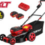 Газонокосилка аккумуляторная WORTEX CLM 4536 XLT SET (2 АКБ 4Ач + ЗУ)