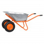 Тачка строительная SKIPER 2х130 expert PRO (до 130 л, до 350 кг, 2x4.00-8, пневмо, ось 20*80)