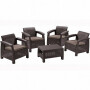 Комплект мебели KETER Corfu quattro set, коричневый
