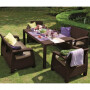 Скамья двухместная Corfu II Love Seat, коричневый