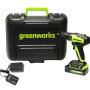 Аккумуляторная дрель-шуруповерт Greenworks GD24DD35K2 24В (в комплекте АКБ+ЗУ)