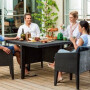 Набор уличной мебели (Стол, 4 кресла) Columbia dining set, коричневый