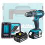 Аккумуляторная дрель-шуруповерт ударная MAKITA DHP482RTJ в кейсе (2 АКБ 5Ач + ЗУ)