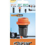 Коннектор с наружной резьбой 1"-3/4" Claber для шланга 1/2"