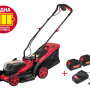 Газонокосилка аккумуляторная WORTEX CLM 3536 ALL1 (2 АКБ 4Ач + ЗУ)