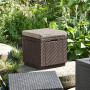 Стул уличный Keter Cube (Куб с подушкой), коричневый