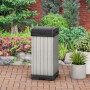 Контейнер для мусора уличный ROCKFORD BIN 125L, черный/серый