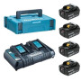 Набор аккумуляторов Makita BL1860B (4 шт.) + зарядное устройство DC18RD