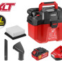Аккумуляторный строительный пылесос WORTEX CVC 1815 в кор. ALL1 XLT SET (АКБ 4Ач + ЗУ)