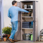 Шкаф уличный Keter Boston base compact tall высокий (каппучино)
