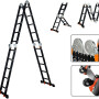 Лестница алюм. многофункц. 4х5 ступ.(283см/580см) 15,5кг BLACK LINE STARTUL (ST9930-05)