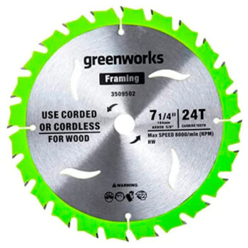 Диск пильный по дереву для циркулярной пилы Greenworks 184x20 мм, 24T (2943407)