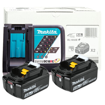 Комплект АКБ MAKITA LXT 18.0 В BL1850B 2 шт. + ЗУ MAKITA DC18RC