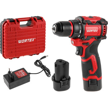 Аккумуляторная дрель-шуруповерт WORTEX LX BD 1213-1 Dli в чем. (2 АКБ 2Ач + ЗУ)