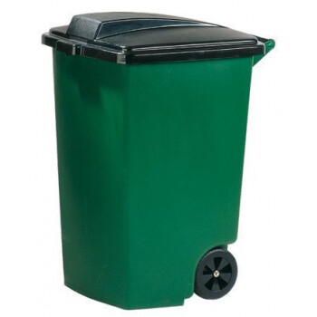 Контейнер для мусора на колесах REFUSE CONTAINER 100 л, зелёный/черный