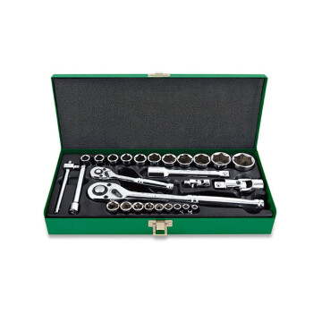 Набор головок 1/4", 1/2" 6 граней 27 предметов TOPTUL (GCAD2802)