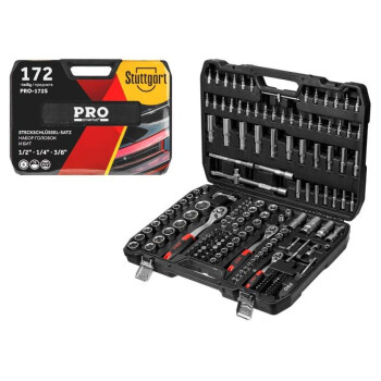 Набор инструментов 1/4", 1/2", 3/8" 6 граней 172 предмета PRO STARTUL Stuttgart (PRO-172S)