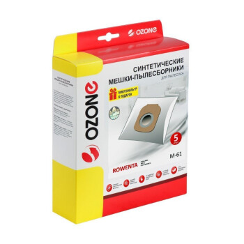 Фильтр-мешки OZONE для пылесоса MOULINEX, ROWENTA,TEFAL, 5 шт. + микрофильтр