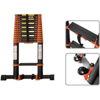 Лестница телескопическая 1-секц. алюм. 350см, 9 ступ. 8,5кг BLACK LINE STARTUL (ST9931-035)
