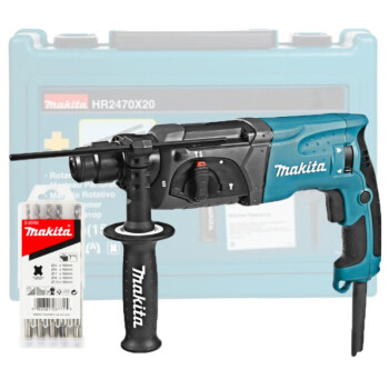 Перфоратор Makita HR 2470 X20 в чемодане + набор буров 5шт.
