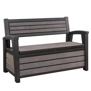 Скамья-сундук пластиковая уличная Keter HUDSON BRUSHED BENCH