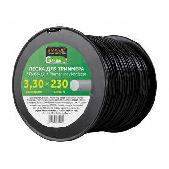 Леска ф 3.3 мм х 230 м кругл. сеч. STARTUL GARDEN (ST6055-331)