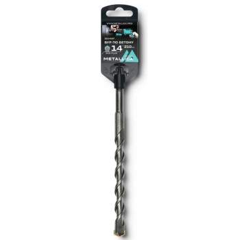 Бур по бетону SDS-plus METALLICA Optima 14х210/150 мм, напайка с центром, 2 спирали