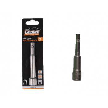 Насадка шестигранная магнитная  7х65мм GEPARD (GP3201-65) (бита с торцевой головкой сталь S2 магнитная)