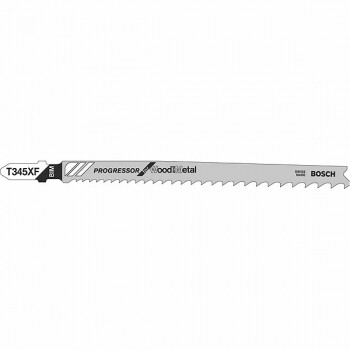 Пилка для ручного лобзика Bosch Progressor for Wood and Metal T 345 XF 132 мм 5 шт.