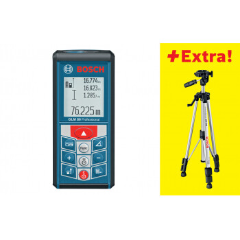 Дальномер лазерный BOSCH GLM 80+BS 150 в кор.