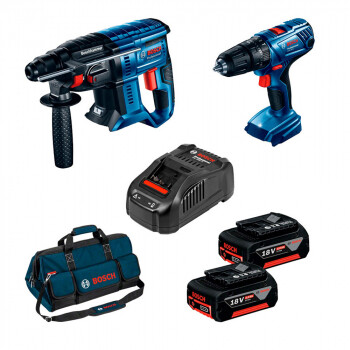Аккум. дрель-шуруповерт BOSCH GSR 180-LI в сумке + Аккум. перфоратор BOSCH GBH 180-LI