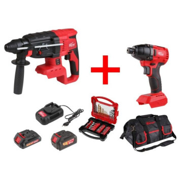 Набор аккумуляторного инструмента WORTEX (перфоратор, гайковерт, 2 АКБ, ЗУ, набор оснастки, сумка)