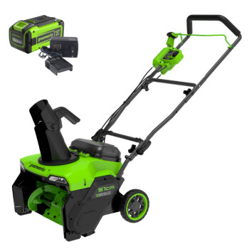 Снегоуборщик аккумуляторный Greenworks GD40STX2K8 (АКБ 8Ач + ЗУ)