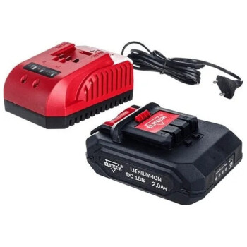Аккумулятор ELITECH 18V 2.0 Ah (1 шт) + зарядное устройство ELITECH