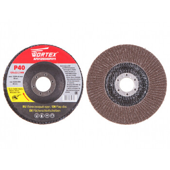 Круг лепестковый 125х22мм P40 плоск. WORTEX