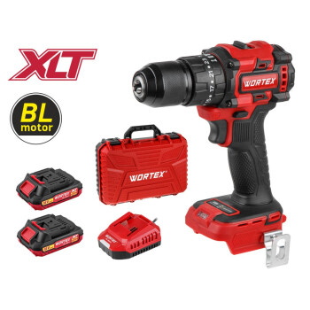 Аккум. ударная дрель-шуруповерт WORTEX BD 2030-1 Li в чем. XLT SET (2 АКБ 2Ач + ЗУ)