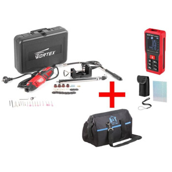 Набор инструмента WORTEX (дальномер LR 8001 + гравер MG 3218 E + сумка B&T BA 1101)