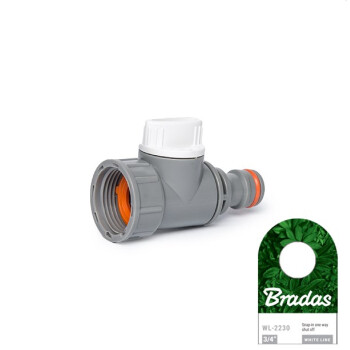 Соединитель шланга Bradas с краном и внутренней резьбой 3/4"