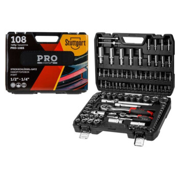 Набор инструментов 1/4", 1/2" 6 граней 108 предметов PRO STARTUL Stuttgart (PRO-108S)