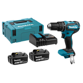 Аккумуляторная ударная дрель-шуруповерт MAKITA LXT DHP 485 RTJ в кейсе