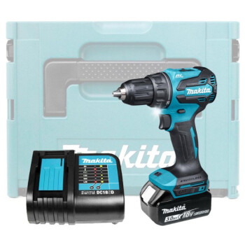 Аккумуляторная ударная дрель-шуруповерт MAKITA LXT DHP490SF1J MAKPAC (АКБ 3Ач + ЗУ)