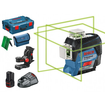 Нивелир лазерный линейный BOSCH GLL 3-80 CG c аккумулятором L-BOXX